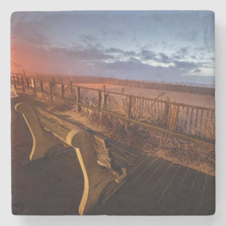 Jersey Shore Marble Coaster (Bench) by Mike Dalton Stenen Onderzetter