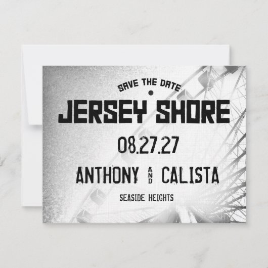 JERSEY SHORE Sparen de Bestemming van de Datum Save The Date (Voorkant)