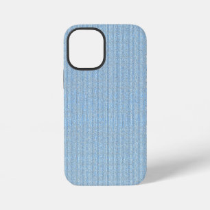 Jersey Streep Brei Patroon in Babyblauw  iPhone 12 Mini Hoesje