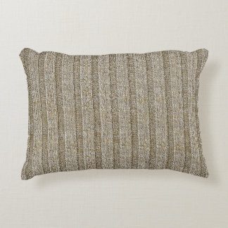 Jersey Streep Brei Patroon in Zachte Beige Accent Kussen
