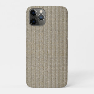 Jersey Streep Brei Patroon in Zachte Beige iPhone 11 Pro Hoesje