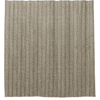Jersey Streep Brei Patroon in Zachte Beige Douchegordijn