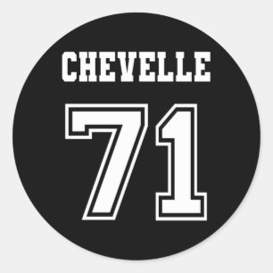Jersey Style Chevelle 71 1971 Old School Muscle Ca Ronde Sticker