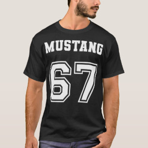 Jersey Style Classic Mustang 67 1967 Horse Airplan T-shirt
