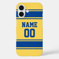Jersey Style Geel en Blauw Gepersonaliseerde Girly