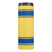 Jersey Style Yellow & Blue Custom Name and Number Thermosbeker (Achterkant)