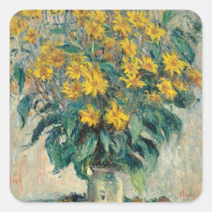 Jerusalem Artichoke Flowers, 1880 (olie op doek) Vierkante Sticker