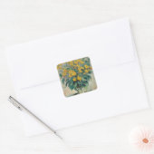 Jerusalem Artichoke Flowers, 1880 (olie op doek) Vierkante Sticker (Envelop)