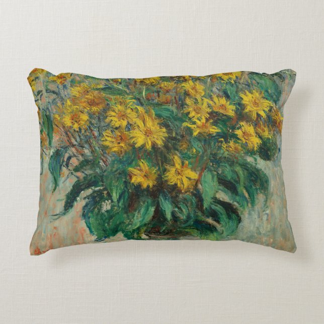 Jerusalem Artichoke Flowers - Claude Monet Accent Kussen (Voorkant)