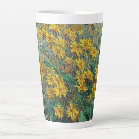 Jerusalem Artichoke Flowers door Claude Monet Latte Mok (Voorkant)