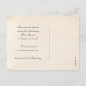  Jerusalem Bat Mitzvah Bewaar de datum Roze Aankondigingskaart (Achterkant)