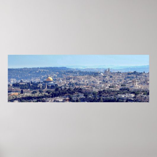Jerusalem (bekeken vanaf Mt. Scopus) canvas Poster (Voorkant)