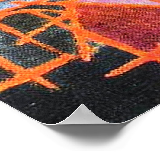 Jerusalem bij nacht poster (Hoek)