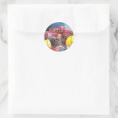 Jerusalem bij nacht ronde sticker (Tas)