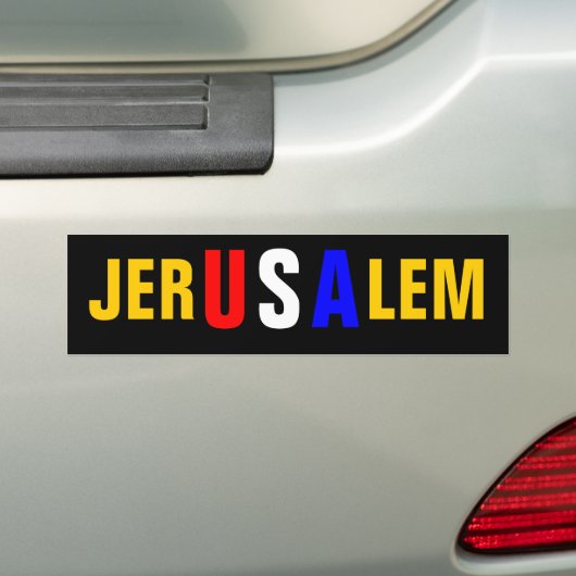 JERUSALEM BUMPERSTICKER (Op auto)