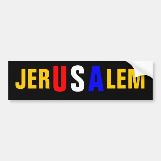 JERUSALEM BUMPERSTICKER (Voorkant)