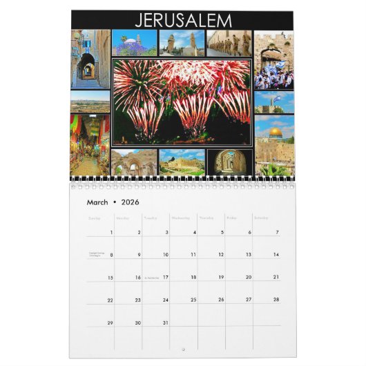 jérusalem calendrier (Mar 2026)