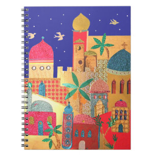 Jerusalem City Colorful Art Notitieboek