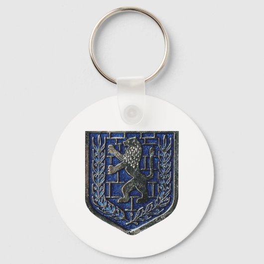 Jerusalem Crest Blue Sleutelhanger (Voorkant)