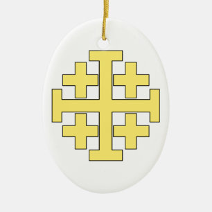 Jerusalem Cross Keramisch Ornament