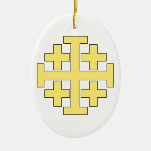 Jerusalem Cross Keramisch Ornament (Voorkant)