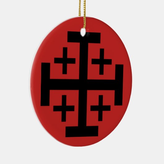 Jerusalem Cross-kerstversiering Keramisch Ornament (Rechts)