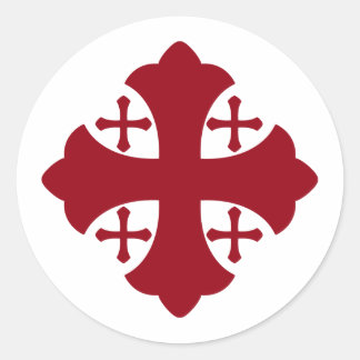 Jerusalem Cross Ronde Sticker