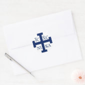 Jerusalem Cross Ronde Sticker (Envelop)