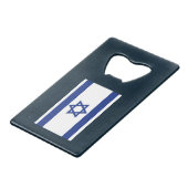 Jerusalem-dag-leeuw met vlag kredietkaart flessenopener (Achterkant Gekanteld)