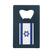 Jerusalem-dag-leeuw met vlag kredietkaart flessenopener (Achterkant)