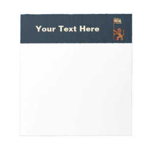 Jerusalem-dag-leeuw met vlag notitieblok