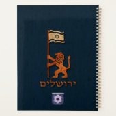Jerusalem-dag-leeuw met vlag planner (Achterkant)