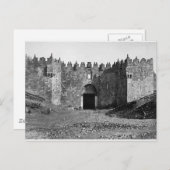 Jerusalem Damascus Gate  1870 Foto Briefkaart (Voorkant / Achterkant)