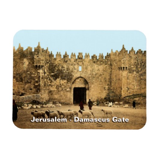 Jerusalem - Damascus Gate Magneet (Horizontaal)