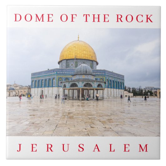 Jerusalem Dome of the Rock uitzicht keramische teg Tegeltje (Voorkant)