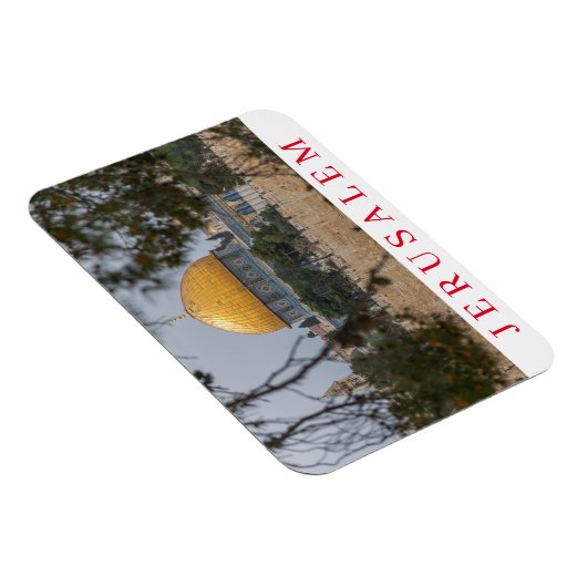 Jerusalem Dome of the Rock uitzicht magnet Magneet (Rechterzijde)