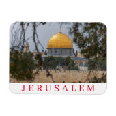 Jerusalem Dome of the Rock uitzicht magnet Magneet (Horizontaal)