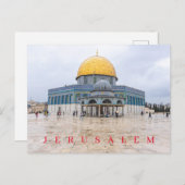 Jerusalem Dome van het briefkaart van het kettingu (Voorkant / Achterkant)