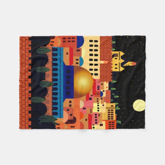 Jerusalem Fleece Deken (Voorkant (Horizontaal))