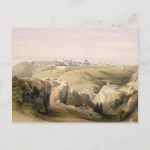 Jerusalem from the Mount of Olives, April 8th 1839 Briefkaart