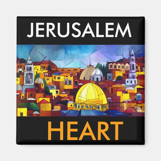 JERUSALEM HEART MAGNEET (Voorkant)