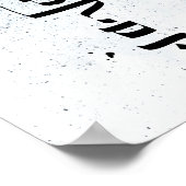 JERUSALEM, Hebreeuwse kalligrafie Poster (Hoek)