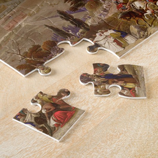 Jerusalem in haar grootheid, gegraveerd door Charl Legpuzzel (Zijkant)