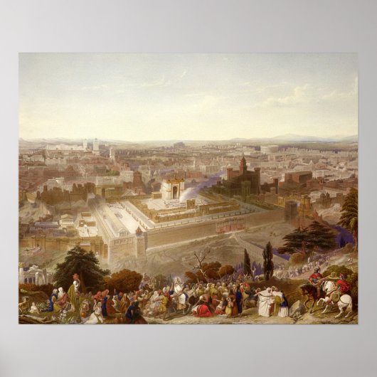 Jerusalem in haar grootheid, gegraveerd door Charl Poster (Voorkant)