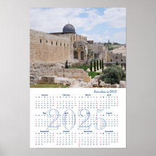 Jérusalem, Israël. Affiche Calendrier 2025