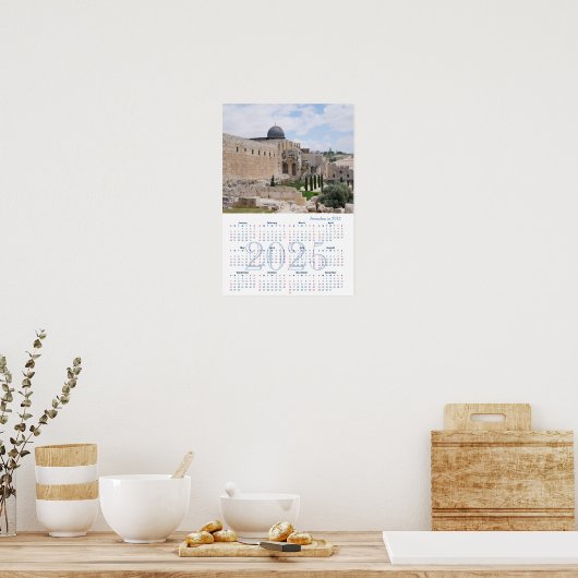 Jérusalem, Israël. Calendrier 2025 Poster (Cuisine)