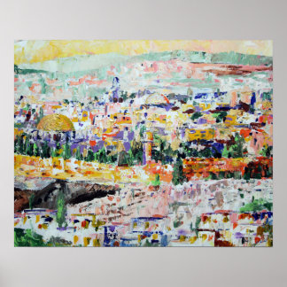 Jerusalem Israel Impressionistische schilderijen Poster