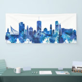 Jerusalem Israel Skyline Blue Spandoek (Beurs)
