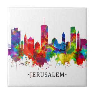 Jerusalem Israel Skyline Tegeltje