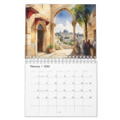 Jerusalem Israel waterverf art Kalender (Feb 2026)